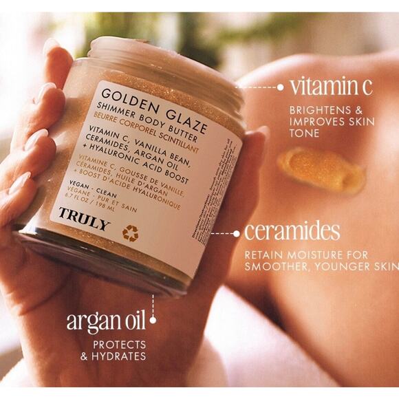 TRULY Golden Glaze Shimmer Body Butter with Vitamin C - Picture 3 of 6